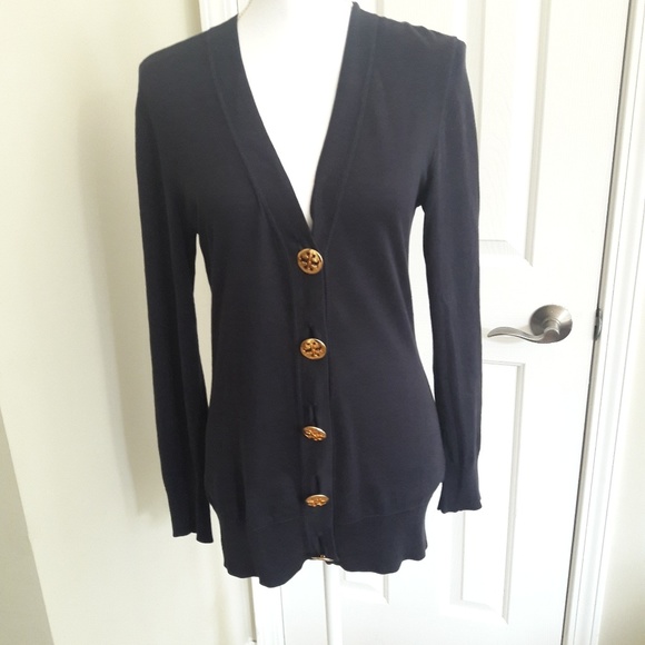 Tory Burch Sweaters - Tory Burch Navy Blue Cardigan